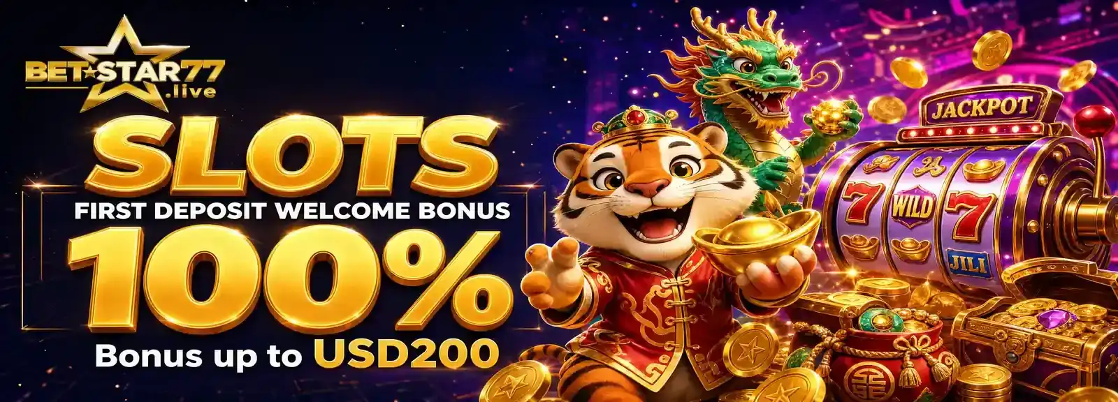100% Betstar77 Slot Welcome Bonus