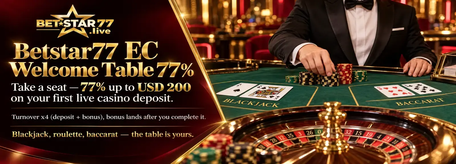 Betstar77 EC Welcome Table 77%